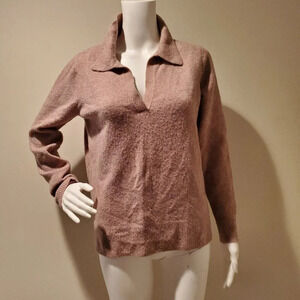 J Crew Polo Sweater Extra Soft Yarn Tan XS